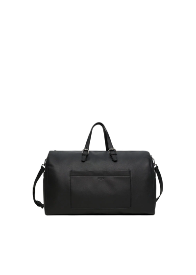 Shop Mango Leather-effect Travel Bag Black