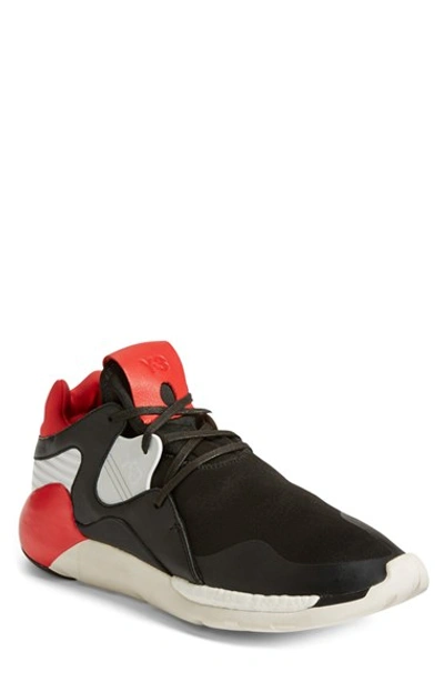 Shop Y-3 'boost Qr' Sneaker (men) In Red/ Black Fabric Leather