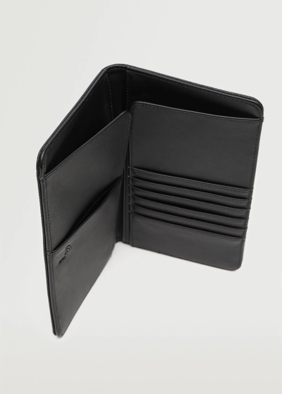 Shop Mango Anti-contactless Safiano Wallet Black