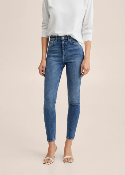 Mango Soho High-waist Skinny Jeans Medium Blue | ModeSens