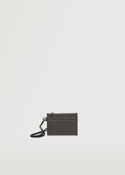 Shop Mango Anti-contactless Safiano Card Holder Khaki