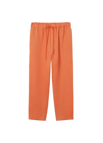 Shop Mango 100% Linen Trousers Clementine