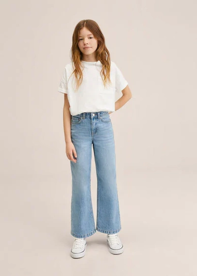 Mango Kids' Jeans Wide Leg Medium Blue | ModeSens