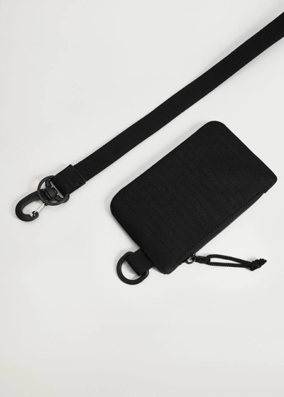 Shop Mango Hanging Nylon Card Holder Black