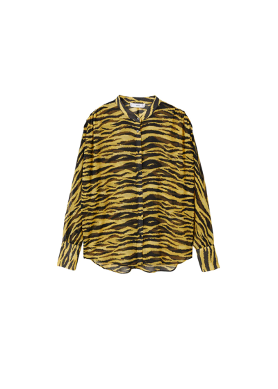 Shop Mango Animal Print Blouse Yellow