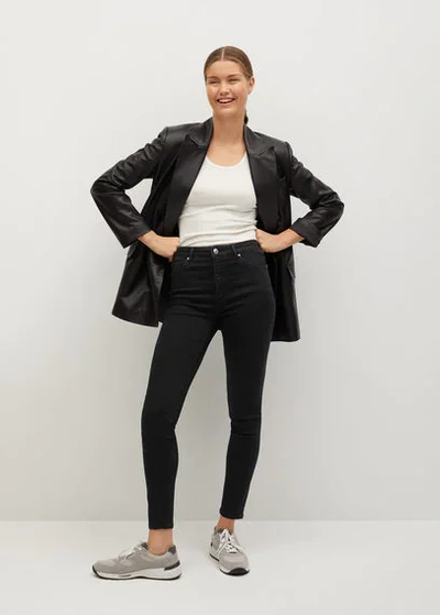 Mango Noa High-waist Skinny Jeans Black Denim | ModeSens