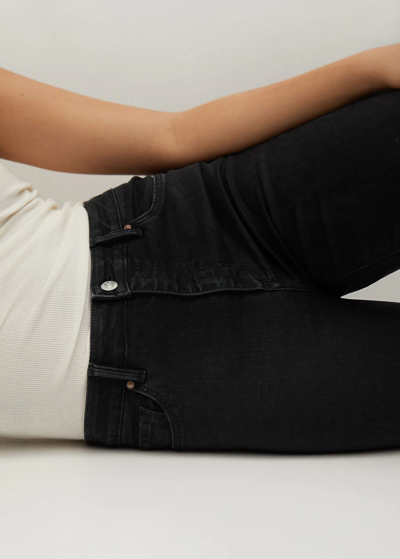 Mango Noa High-waist Jeans Black Denim | ModeSens