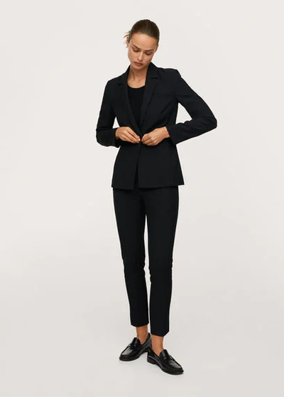 Mango Women's Fitted Essential Blazer In Black | ModeSens