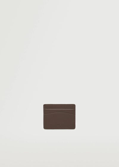 Shop Mango Anti-contactless Leather-effect Card Holder Chocolate