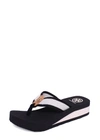Tory Burch 'frankie' Wedge Sandal (women) (nordstrom Exclusive) In Black Ivory Honey 40mm
