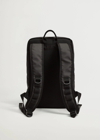 Shop Mango Multifunctional Contrasting Backpack Black
