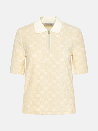 Shop Ambush White Cotton Monogram Polo Shirt