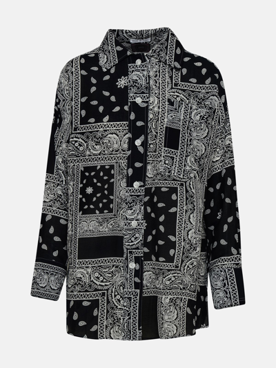 Shop Destin Black Silk Blend Ami Shirt