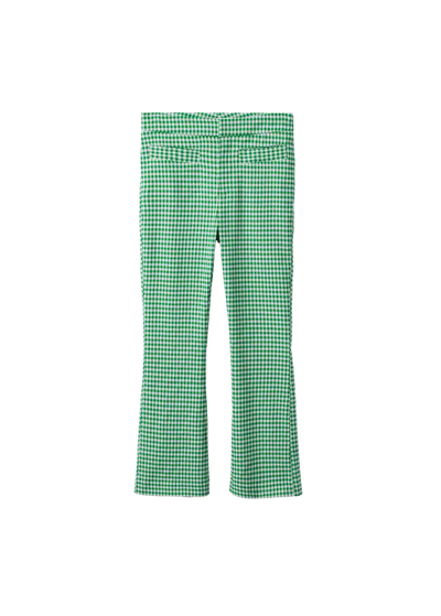 Shop Mango Flare Crop Pants Green