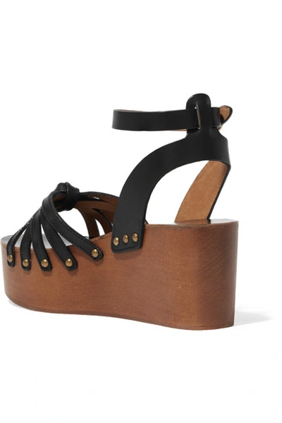 Shop Isabel Marant Étoile Zia Leather Platform Sandals