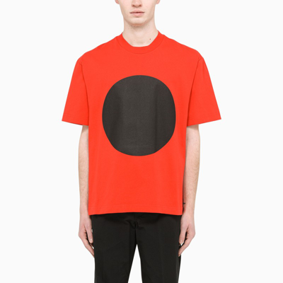 Shop Moncler Printed Red T-shirt