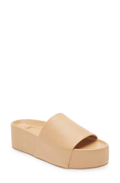 Shop Beek Platform Slide Sandal In Beach