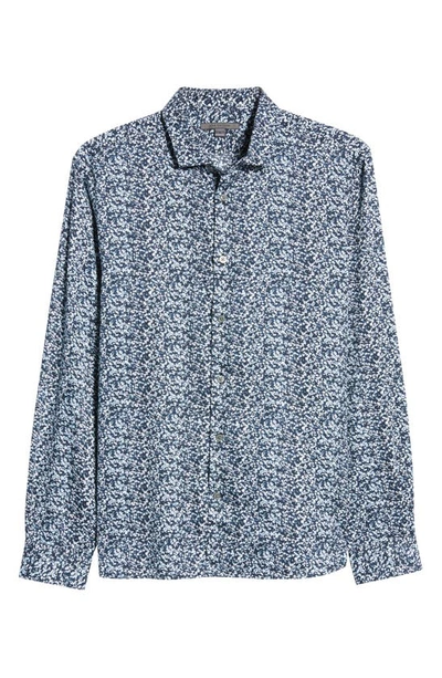 Shop John Varvatos Ross Slim Fit Button-up Shirt In Stream Blue