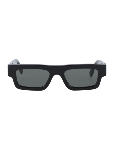 Shop Retrosuperfuture Colpo Rectangular Frame Sunglasses In Black