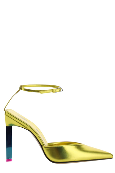 Shop Attico The  Perine Slingback Pumps In Gold