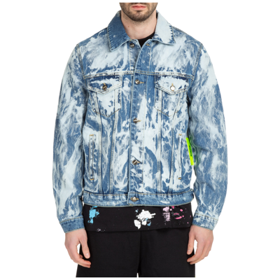 Shop Barrow Men's Denim Outerwear Jacket Blouson In Light Blue