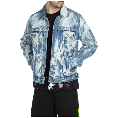 Shop Barrow Men's Denim Outerwear Jacket Blouson In Light Blue