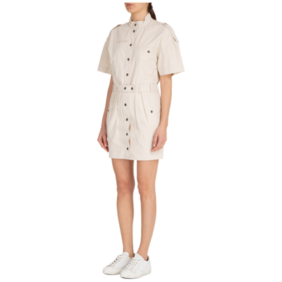 Shop Isabel Marant Étoile Women's Short Mini Dress Short Sleeve  Rodwell In Beige