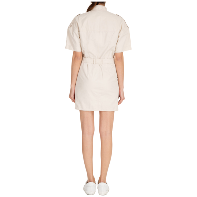 Shop Isabel Marant Étoile Women's Short Mini Dress Short Sleeve  Rodwell In Beige