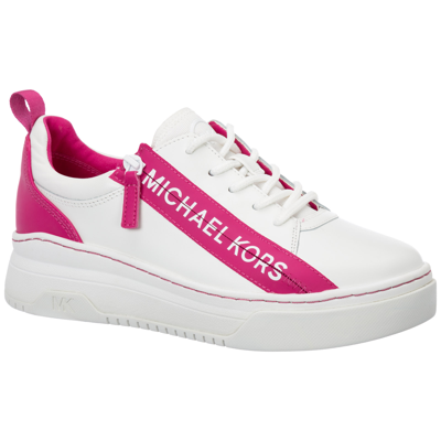 Shop Michael Kors Women's Shoes Leather Trainers Sneakers  Alex In White