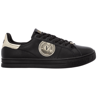 Shop Versace Jeans Couture Men's Shoes Trainers Sneakers   Court 88 V-emblem In Black