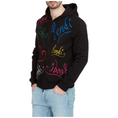 Shop Fendi Men's Hoodie Sweatshirt Sweat In Black