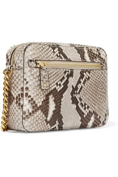 Shop Anya Hindmarch Eyes Python Shoulder Bag