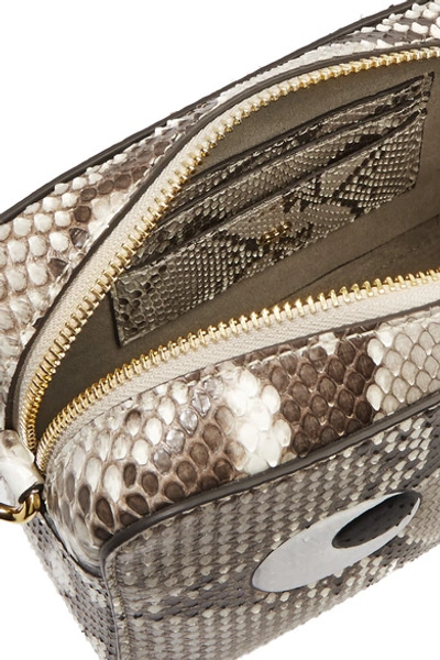 Shop Anya Hindmarch Eyes Python Shoulder Bag