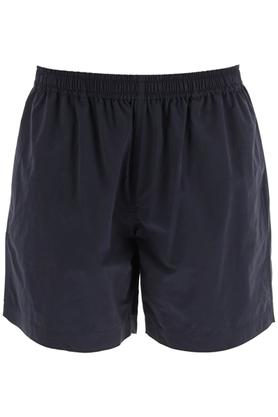 Shop Thom Browne Nylon Shorts In Blue