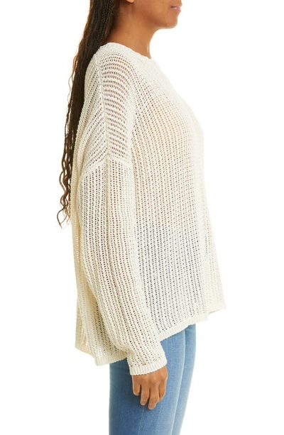 Shop Rag & Bone Riley Open Stitch Sweater In Ivory