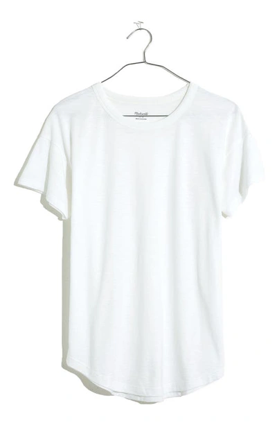 Shop Madewell Whisper Cotton Crewneck T-shirt In Optic White