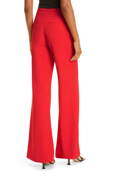 Shop Alice And Olivia Dylan High Waist Wide Leg Pants In Bright Poppy