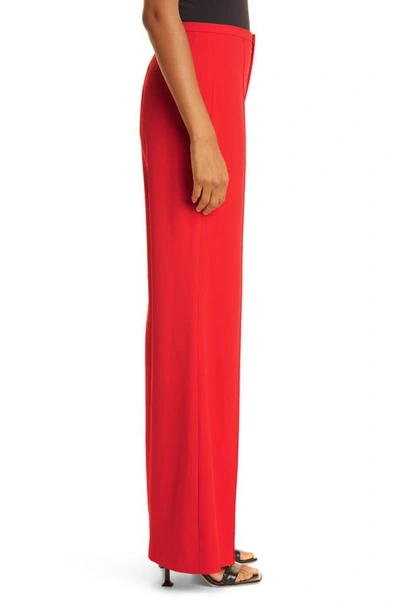 Shop Alice And Olivia Dylan High Waist Wide Leg Pants In Bright Poppy