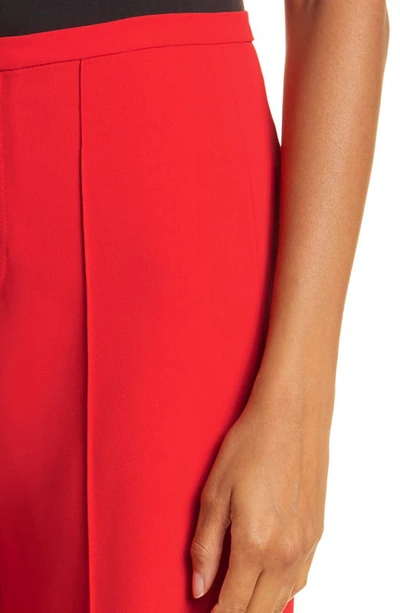 Shop Alice And Olivia Dylan High Waist Wide Leg Pants In Bright Poppy