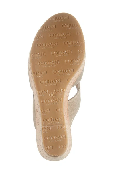 Shop Cordani Devon Platform Wedge Sandal In Dusty Gold