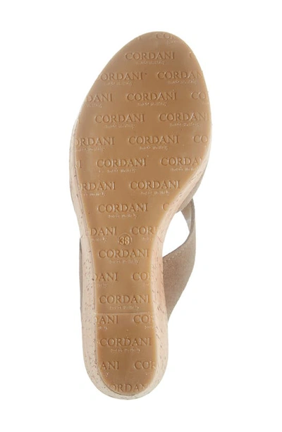 Shop Cordani Devon Platform Wedge Sandal In Sigaro Suede