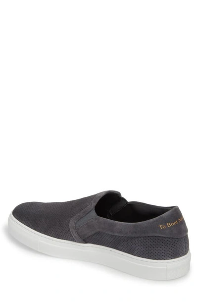 Shop To Boot New York Buelton Perforated Slip-on Sneaker In Avion/ Tan Suede