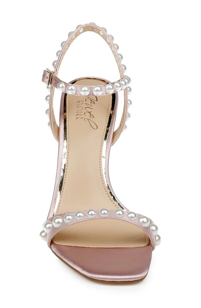 Shop Jewel Badgley Mischka Damaris Ankle Strap Sandal In Pastel Pink