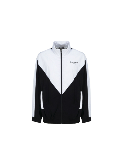Balmain Black Polyamide Shell Jacket In Black
