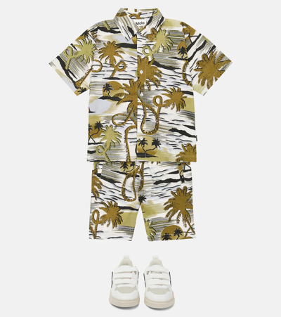 Shop Molo Rass Printed Cotton Jersey Shirt In Sunset Smiles