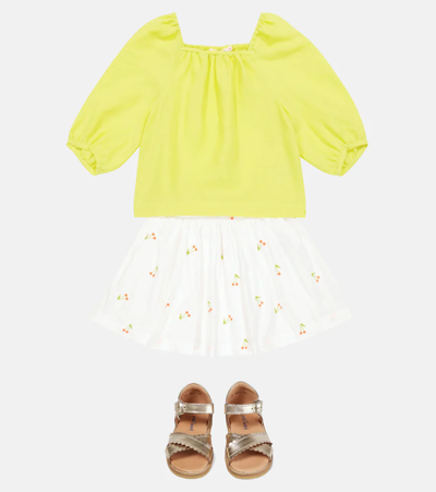 Bonpoint Kids Yellow Anastide Blouse In Yellow