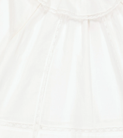 Shop Bonpoint Baby Myrtille Lace Cotton Blouse In Off White