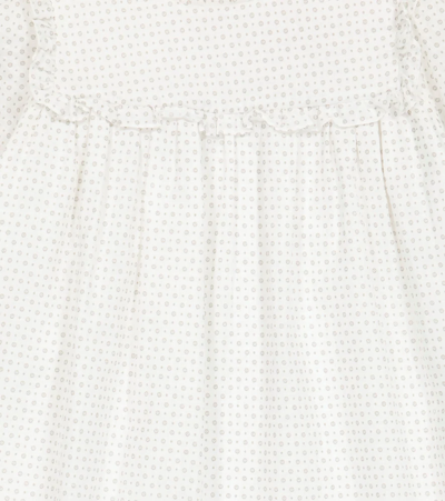 Shop Bonpoint Baby Teiki Printed Cotton Dress In Po Gris