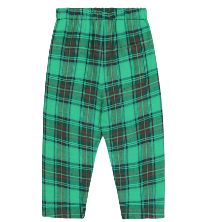 Bonpoint Baby Dandy Checked Linen Pants In Mint