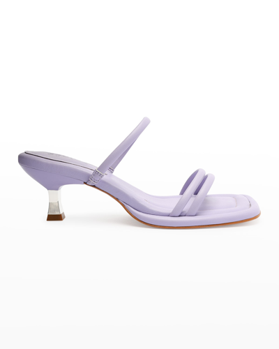 Shop Schutz Agatha Mid Slide Sandals In Smoky Grape